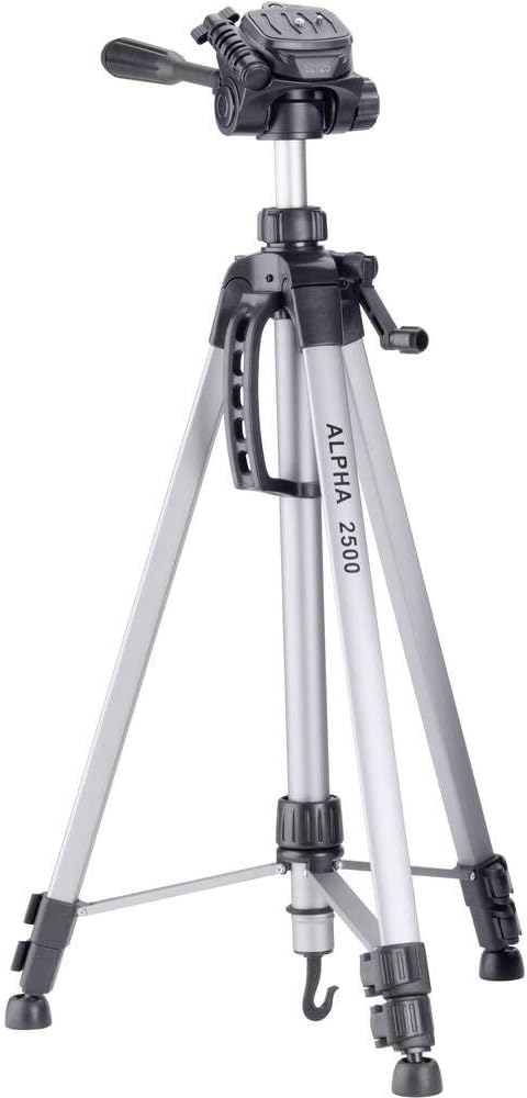 CULLMANN - 52125 - Alpha 2500 Stativ mit 3-Wege-Kopf (Auszugshöhe 165 cm, Packmass 67 cm, Tragfähigk