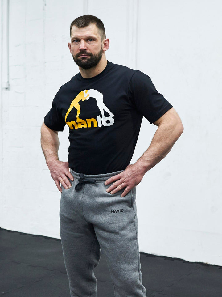 MANTO T-Shirt, Logo, schwarz Grösse M