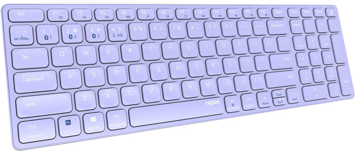 Rapoo E9700M kabellose Tastatur Wireless Keyboard wiederaufladbarer Akku flaches Aluminium Design DE