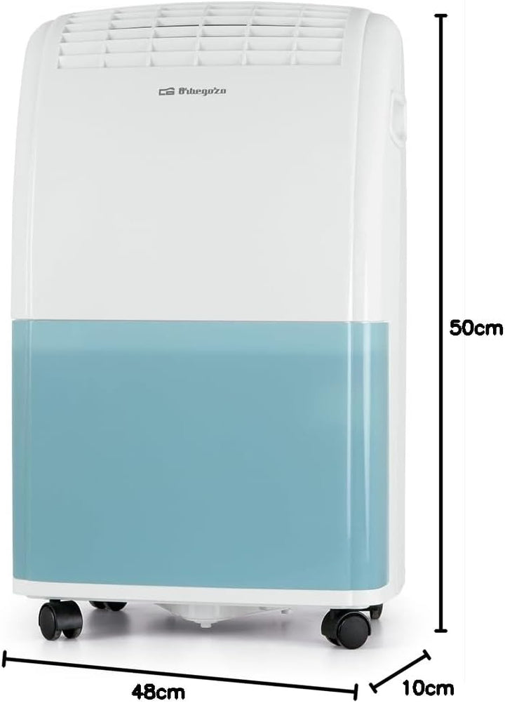 Orbegozo DH 2070 - Luftentfeuchter mit starker Leistung von 20 l pro Tag, Kühlmittel R290, Behälter
