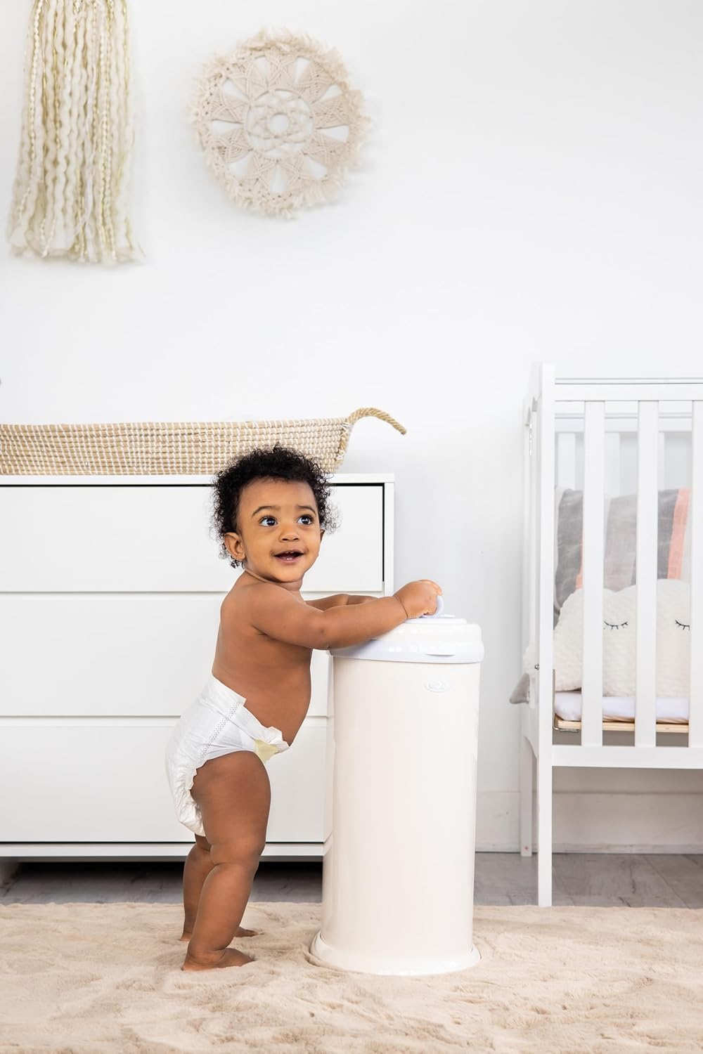 Ubbi Steel Diaper Pail, Odor Locking, No Special Bag Required, Award-Winning, Registry Must-Have, Iv