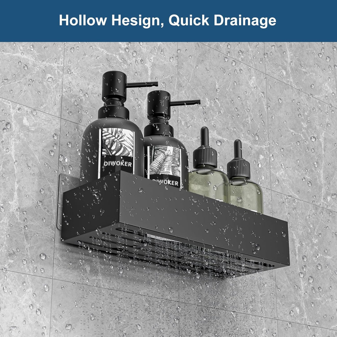 Diwoker Duschablage Ohne Bohren - 3 Stück Duschregal Badezimmer Organizer mit Seifenschale Shampoo H