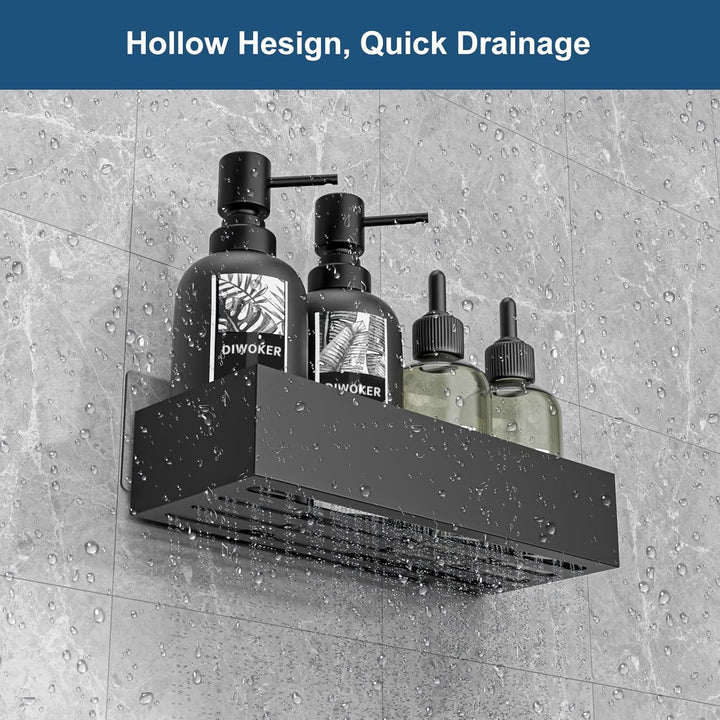 Diwoker Duschablage Ohne Bohren - 3 Stück Duschregal Badezimmer Organizer mit Seifenschale Shampoo H