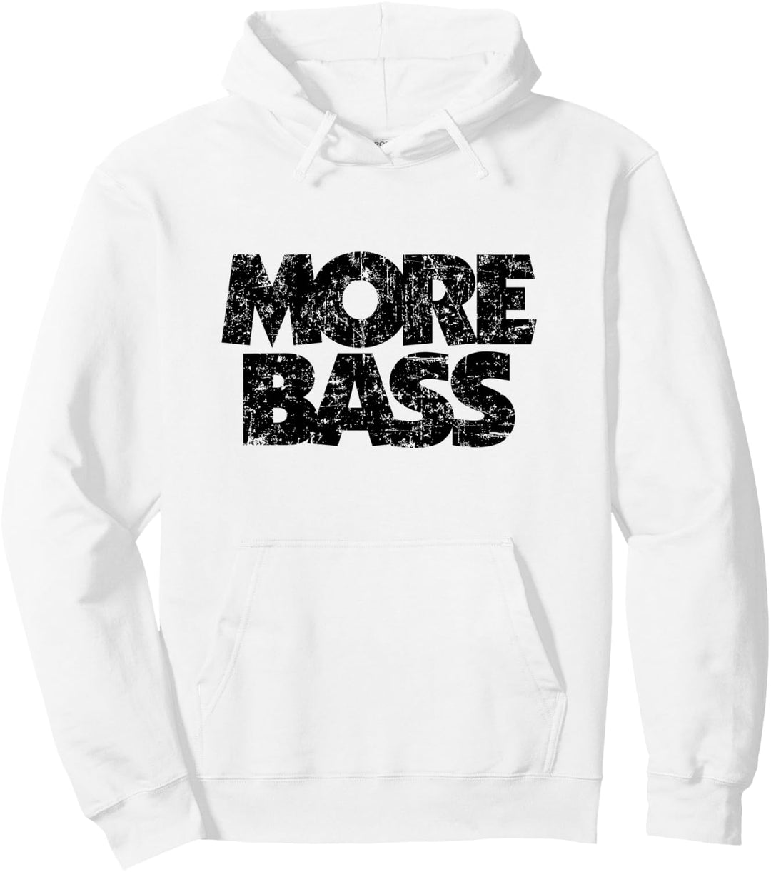 More Bass (Vintage Schwarz) Bassist Bassisten Pullover Hoodie