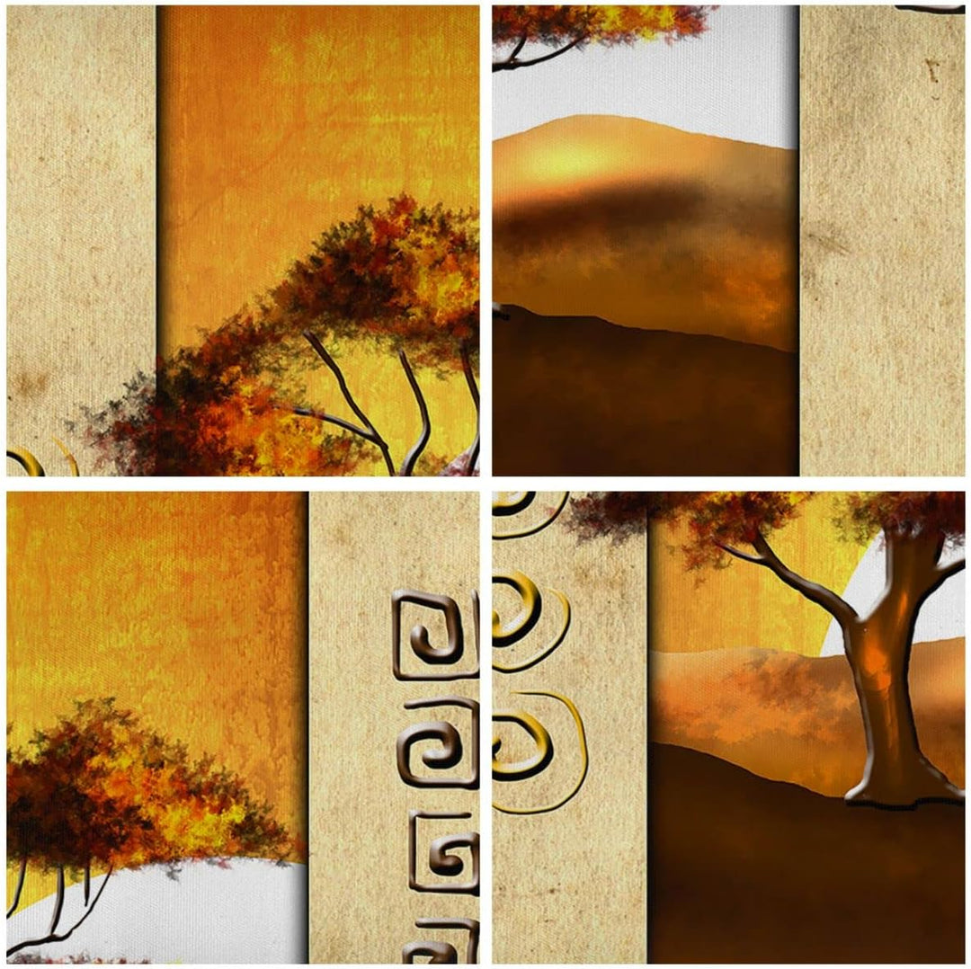 Bilder auf Leinwand Modern baum savanne wüste Leinwandbild 70x50cm Wandbilder Dekoration Wohnzimmer