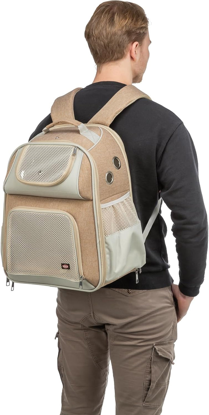 TRIXIE Hunde-Rucksack Willow - Hunderucksack bis 7kg - Rucksack für Hunde, integrierte Kurzleine und