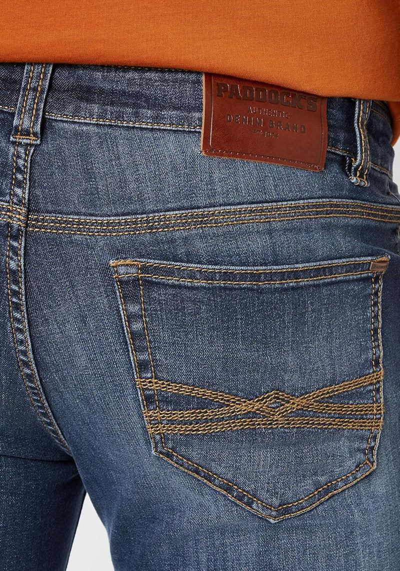 Paddocks Stretch Jeans Dean Slim Fit 80143 4981 5462 Dark Blue/dunkelblau, Blau