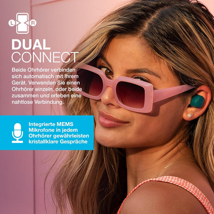 JLab Go Air Pop In Ear Kopfhörer kabellos Bluetooth, True Wireless Kopfhörer, 32+ Std Headphones, ka