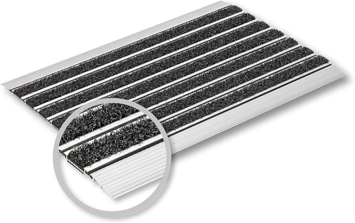 ASTRA Fussmatten – anthrazit – Aluminiumrahmen – sehr robust – feiner oder grober Struktur – Türmatt