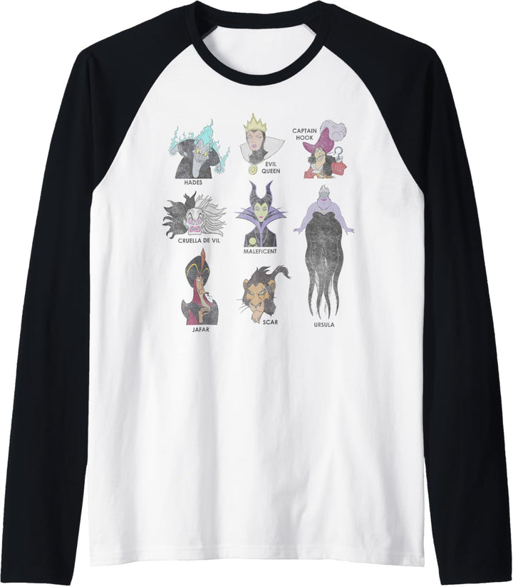 Disney Villains Group Shot Titles Raglan