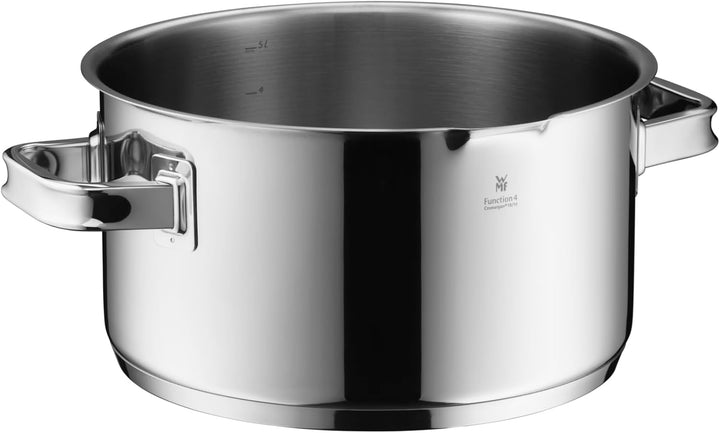 WMF Function 4 Advanced Kochtopf gross 24cm, Glasdeckel, Fleischtopf Induktion 5,7l, Cromargan Edels