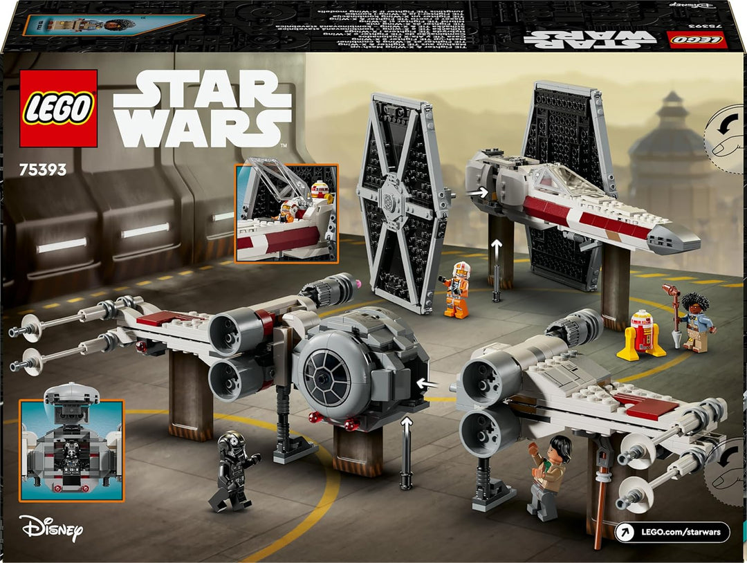LEGO Star Wars Mashup aus TIE Fighter & X-Wing, baubare Spielzeug Sternjäger, Geschenkidee für Kinde