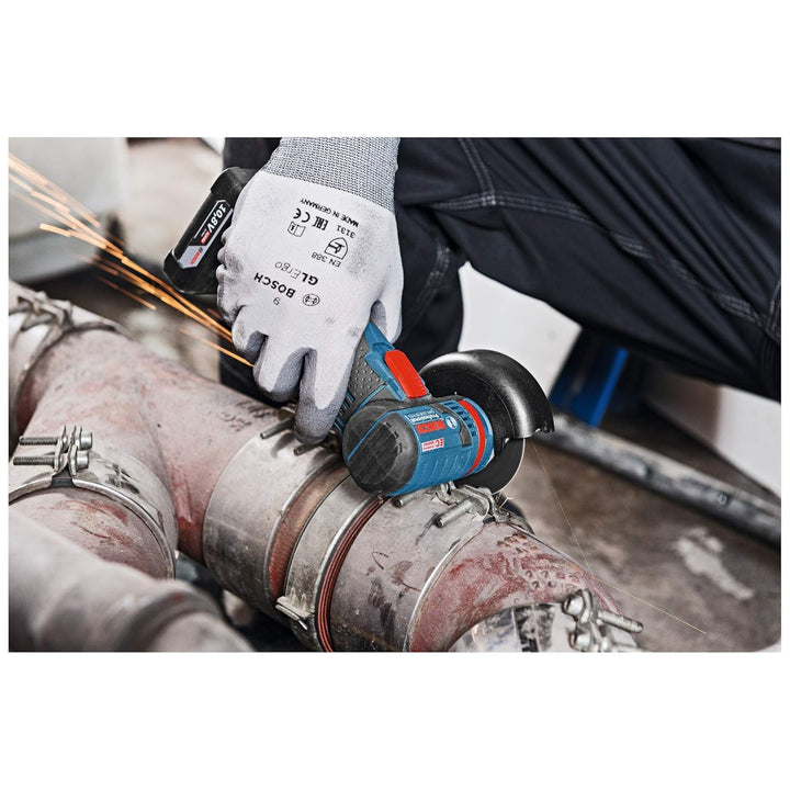 Bosch Professional 12V System Akku Winkelschleifer GWS 12V-76 (inkl. 2x Trennscheibe Expert for Inox