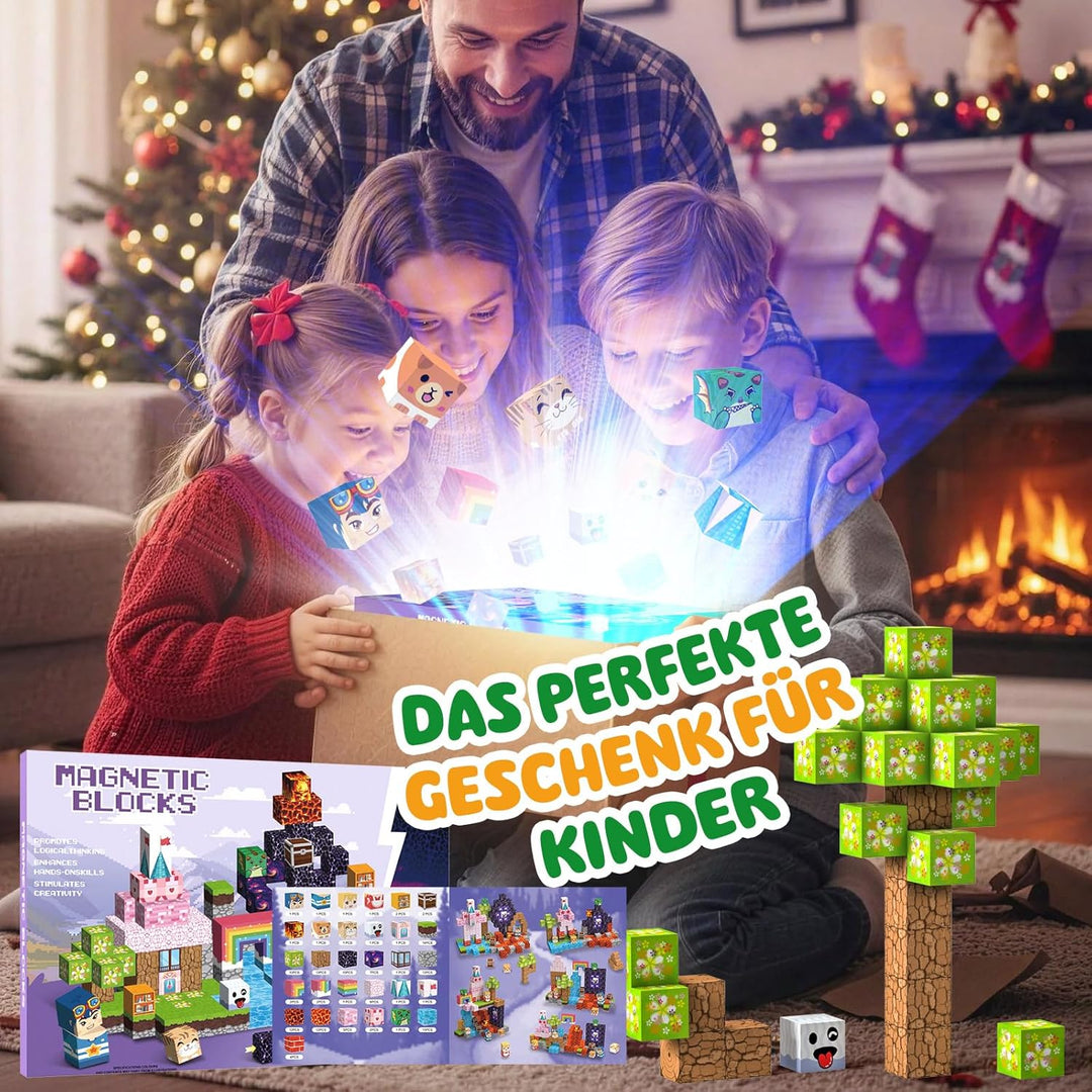 Magnetische Bausteine 150 PCS 2CM Magnetbausteine für Kinder ab 3 Jahre Magnetic Blocks, Montessori