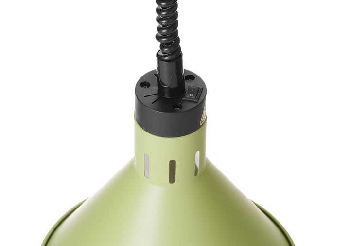 HENDI Wärmelampe, Konisch, Inkl. Bruchsicher Infrarotlampe, Höhenverstellbar, zum Warmhalten von Spe