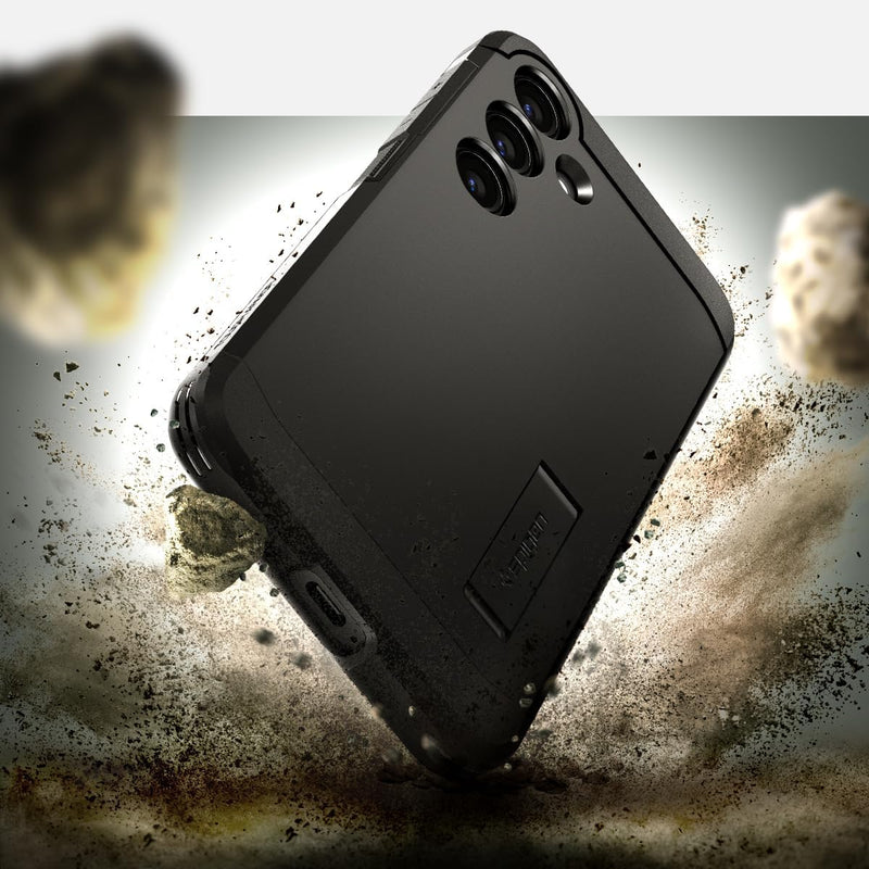 Spigen Tough Armor Hülle Kompatibel mit Samsung Galaxy S24 -Schwarz, Schwarz