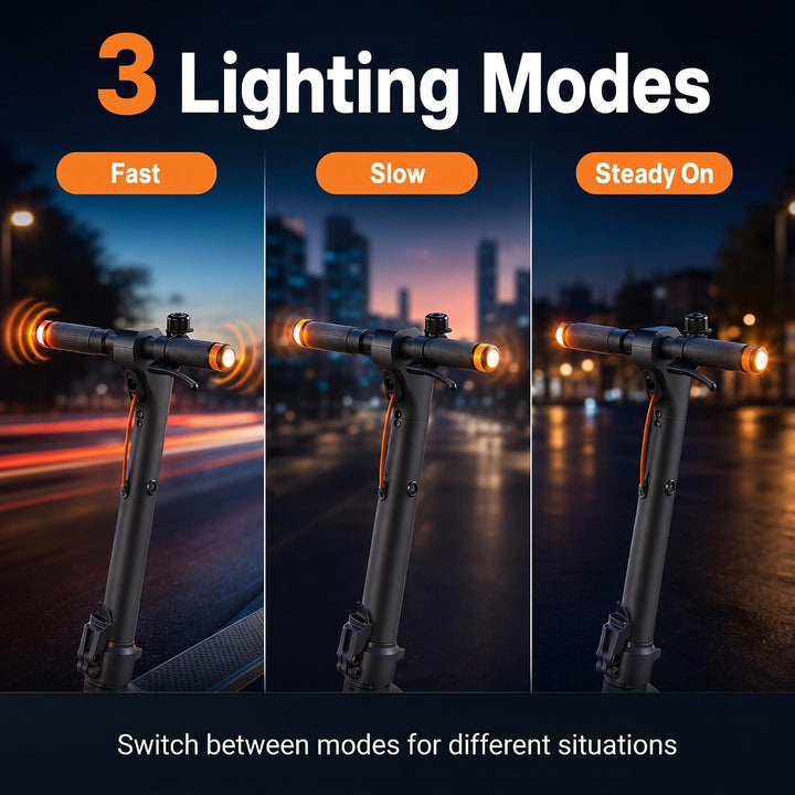 E Scooter Blinker, Wiederaufladbare LED-Lenkerleuchte Elektroroller, Wasserdicht, Universeller Blink
