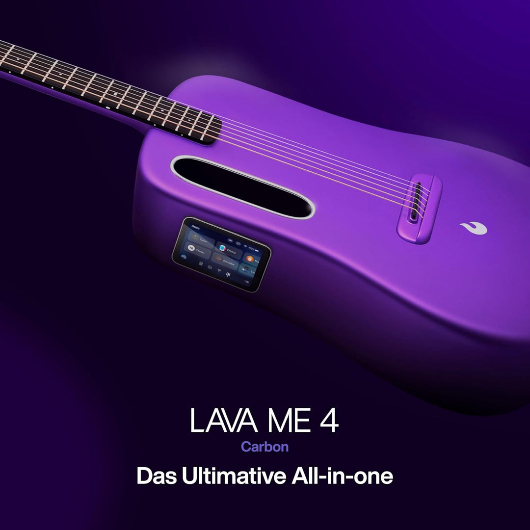 LAVA ME 4 Kohlefaser-Elektroakustikgitarre mit FreeBoost 3.0-System, Smart Gitarre mit Gitarrentasch