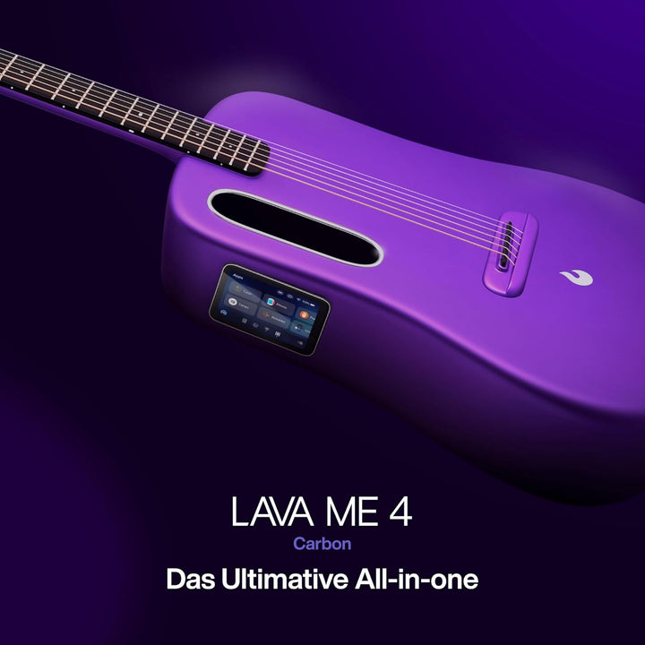 LAVA ME 4 Kohlefaser-Elektroakustikgitarre mit FreeBoost 3.0-System, Smart Gitarre mit Gitarrentasch