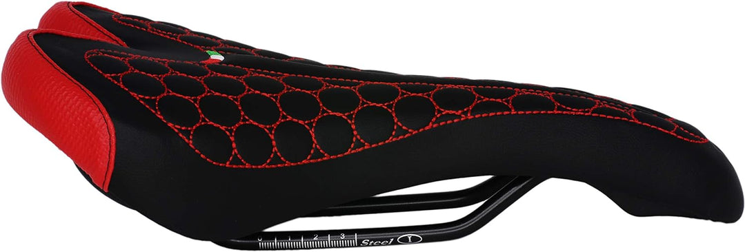 Selle Montegrappa FatBike Sattel Fahrradsattel MTB Trekking Unisex SM 4010 in 6 Farben Svart röd, Sv