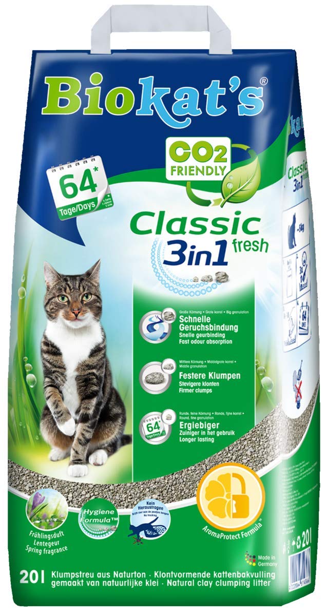 Gimborn Biokat's Classic fresh 3in1 mit Duft - Klumpende Katzenstreu mit 3 unterschiedlichen Korngrö