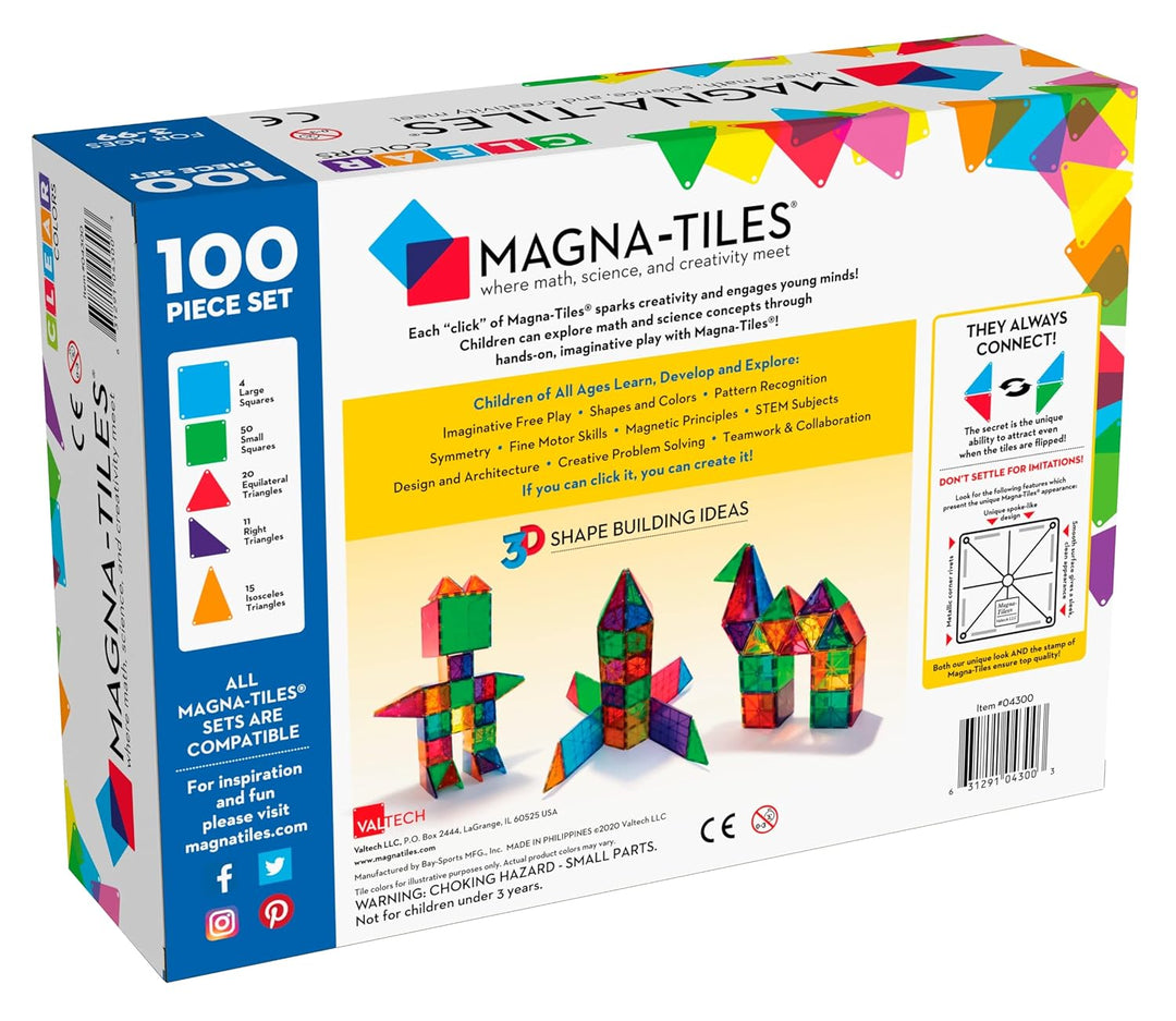 Magna-Fliesen, transluzente Farben, 100 Stück