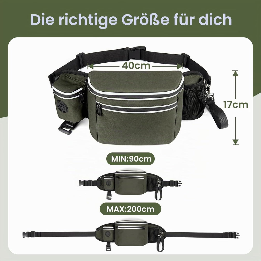 Hundebauchtasche, Grosses Fassungsvermögen Trainings-Leckerli-Beutel, Hüfttasche mit Kotbeutelspende