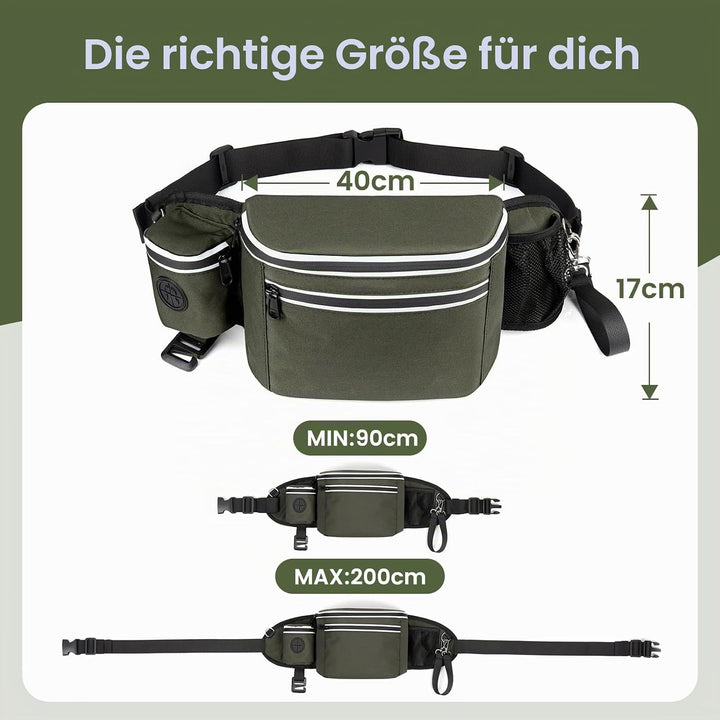 Hundebauchtasche, Grosses Fassungsvermögen Trainings-Leckerli-Beutel, Hüfttasche mit Kotbeutelspende