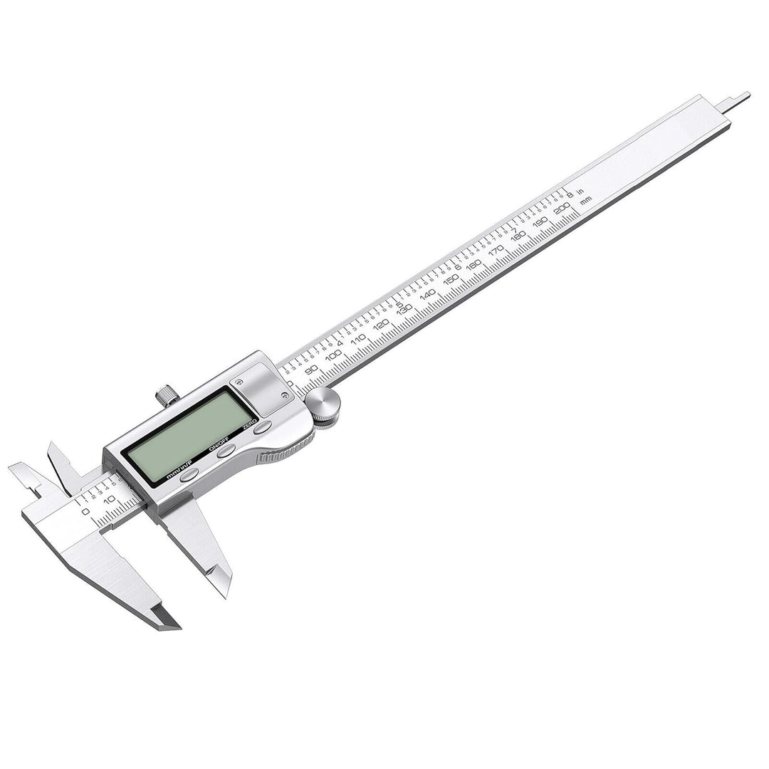 B33CS Bolwins Digitale Edelstahl-Schieblehre – Präzises 200mm Messwerkzeug mit Grossem LCD Display,