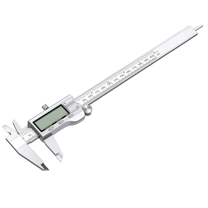 B33CS Bolwins Digitale Edelstahl-Schieblehre – Präzises 200mm Messwerkzeug mit Grossem LCD Display,