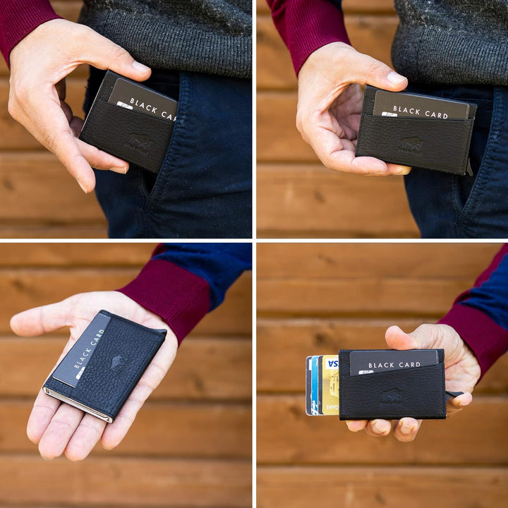 Solo Pelle Kartenetui | Kreditkartenetui | Leder Geldbörse Slim Wallet Portmonee | Geldbeutel mit RF