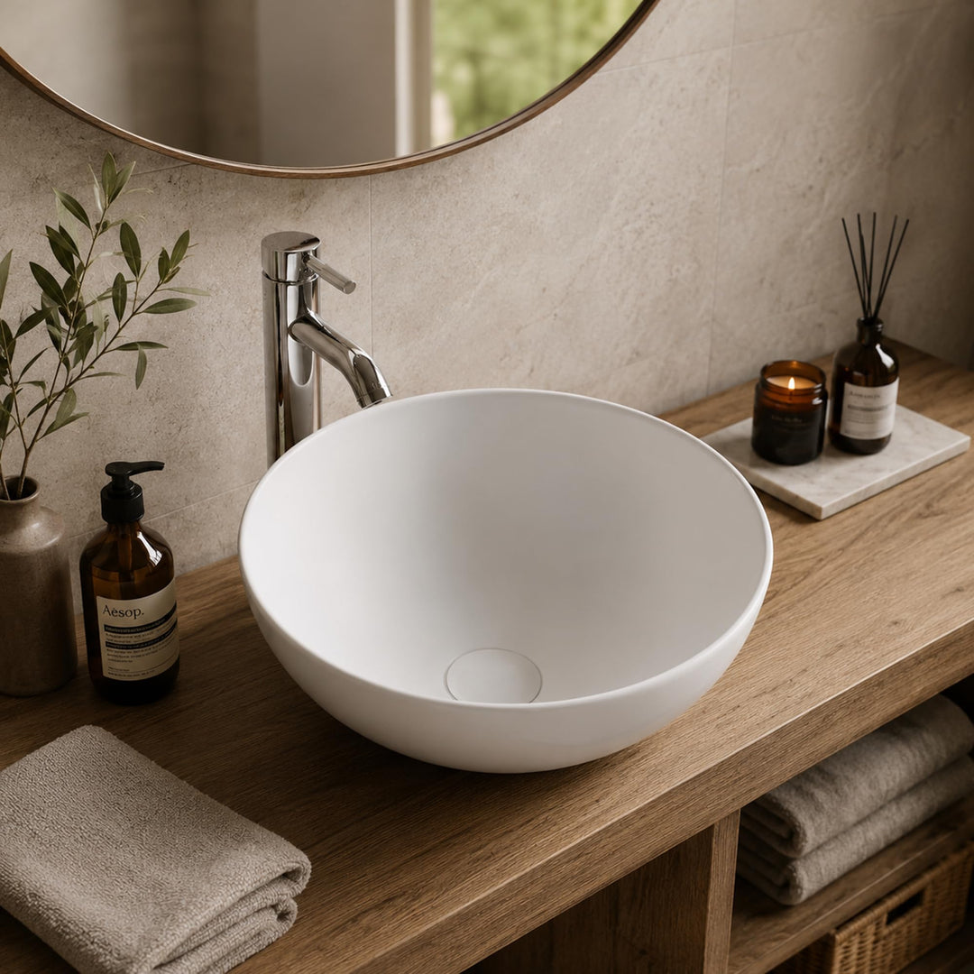 Art-of-Baan® Aufsatzwaschbecken I edles Waschbecken mit Lotus-Effekt I hochwertiges Handwaschbecken