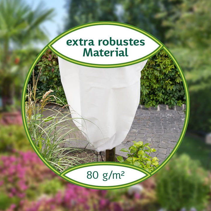 TTL Garden 200 x 240 cm Winterschutz Haube für Pflanzen 80g/m² weiss - Premium Vlies Schutzhülle mit