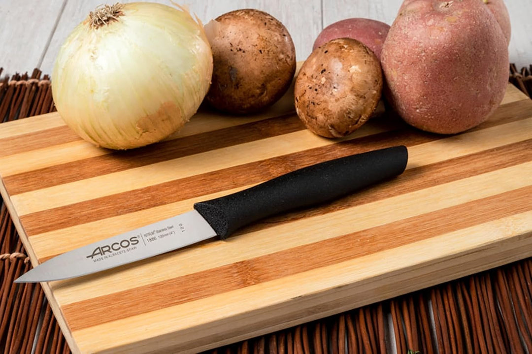 Arcos Schälmesser Set 6-teilig 10 cm. 6 Schälmesser aus Edelstahl mit ergonomischem Polypropylen-Gri