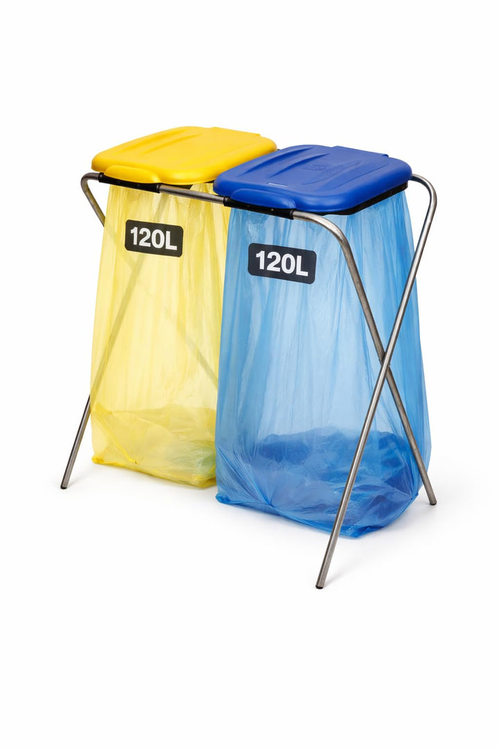 Müllsackständer 120 l, Müllsackhalter, Ständer für Müllsäcke, Abfalltrenner Müllbeutelhalter rostfre