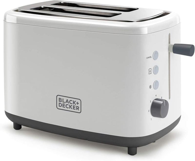 Black+Decker + Decker BXTO820E - Toaster 820W. 2 breite Toastschlitze. 7 Röstgradstufen. Automatisch