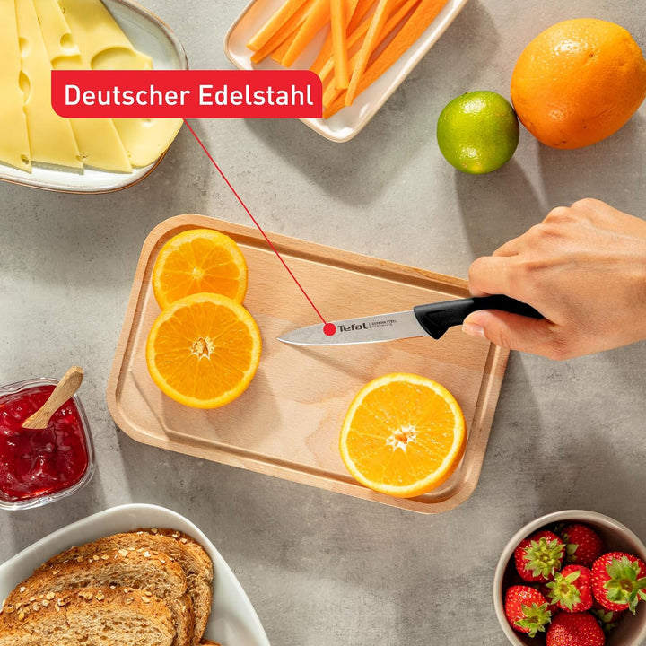 Tefal K2733S Colorfood Messerset 3-teilig | Universalmesser (10 cm)/Schälmesser (8 cm) gezahnt, Schä