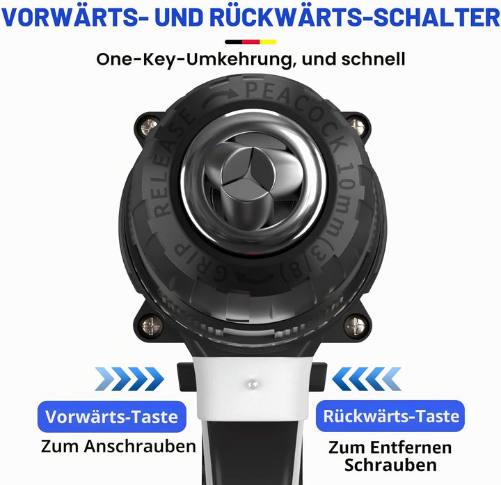 Akku-Bohrschrauber Akkubohrer 21V Akkuschrauber Set mit 1,5Ah Akku, LED Arbeitslicht, 2-Gang, 45Nm,