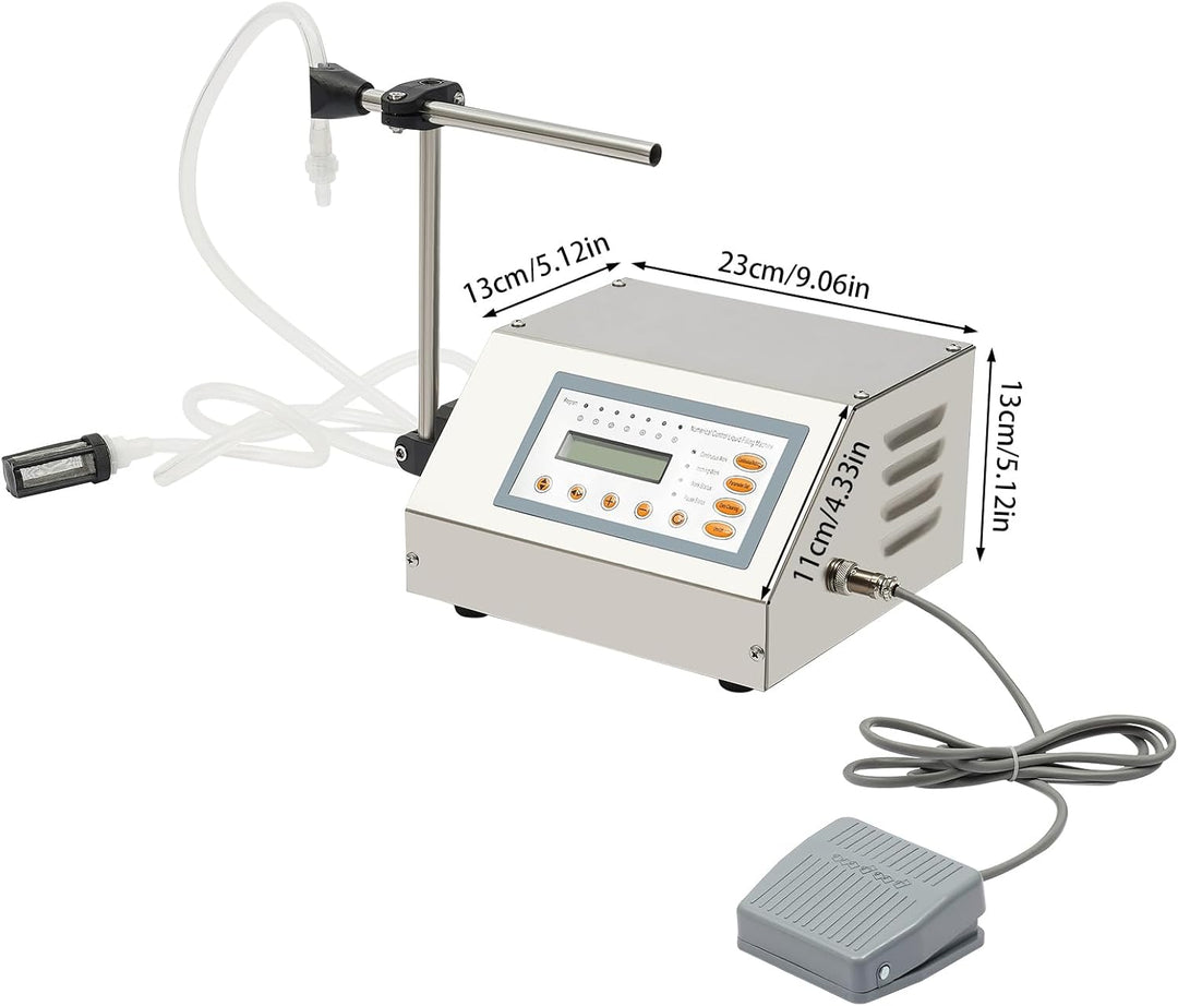 Flüssigkeitsfüllmaschine mit Fusspedal, Abfüllmaschine für flüssigen Saft, CNC, 30 W, geeignet für d
