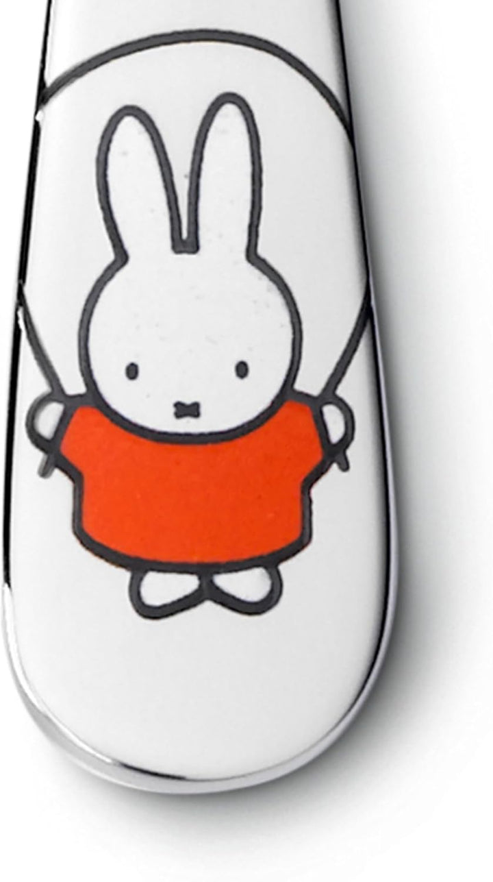 Zilverstad Kinderbesteck Miffy spielt, 4-teilig, Edelstahl, Silberfarben, 21.5 x 15.5 x 2.5 cm