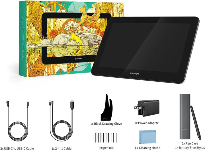 XP-PEN Artist Pro 16TP Grafiktablett mit 4K Multi-Touch Display, 92% Adobe RGB Farbumfang, 16 Zoll v