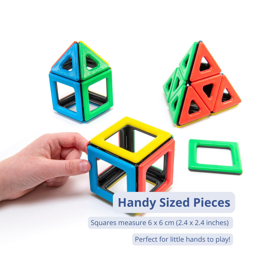 Polydron Magnetisches Starterset, magnetisches Bauspielzeug, 32 Teile