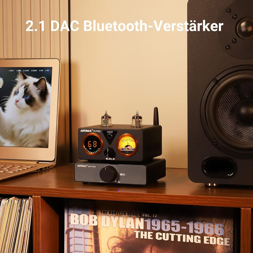 AIYIMA T9PRO JAN5725 Vakuumröhrenverstärker 100Wx2 TPA3250 Stereo-USB-DAC-Verstärker QCC3031 Bluetoo