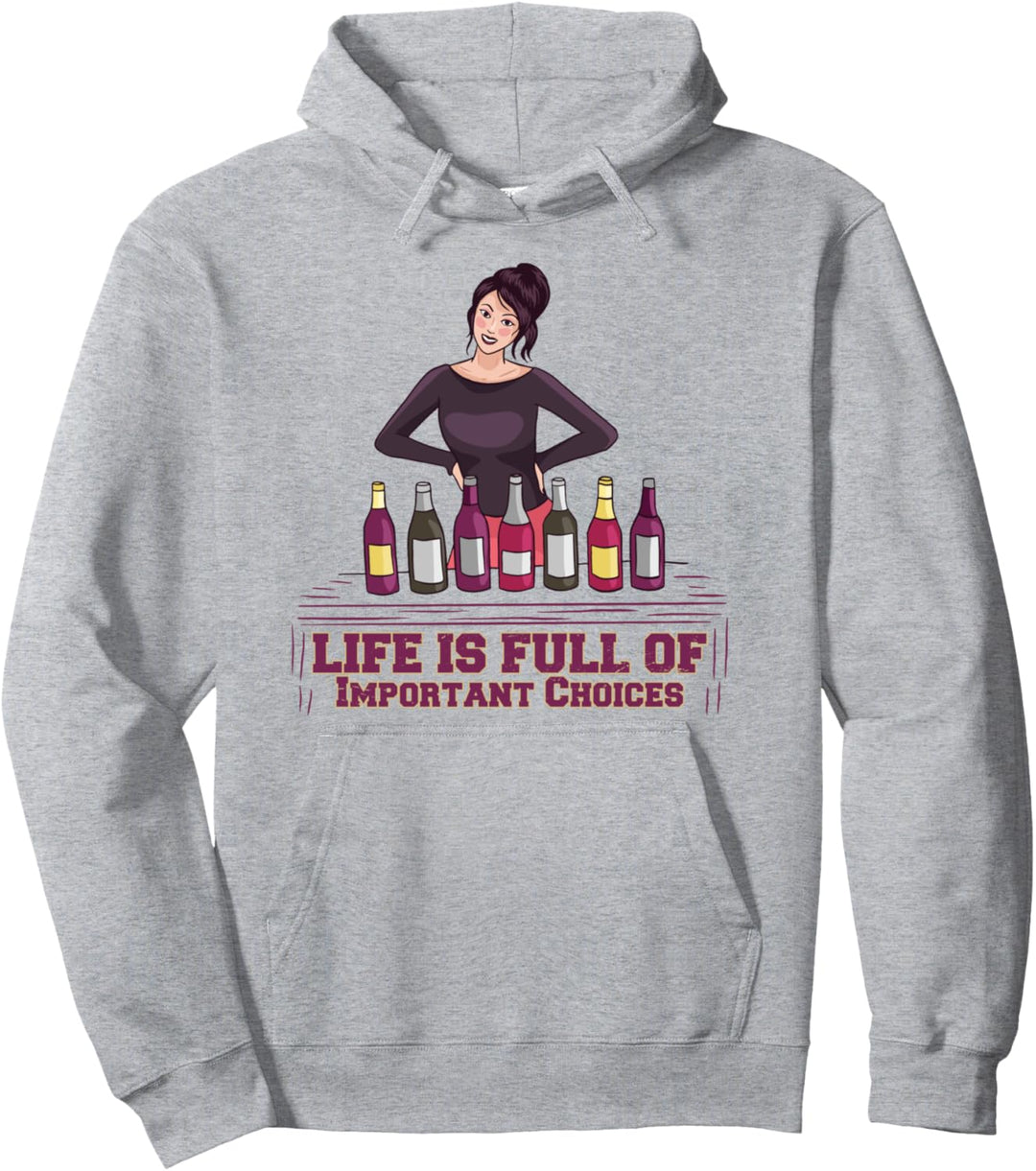Wein Spruch mit Weinflaschen Zubehör Wein und Dame Wein Pullover Hoodie