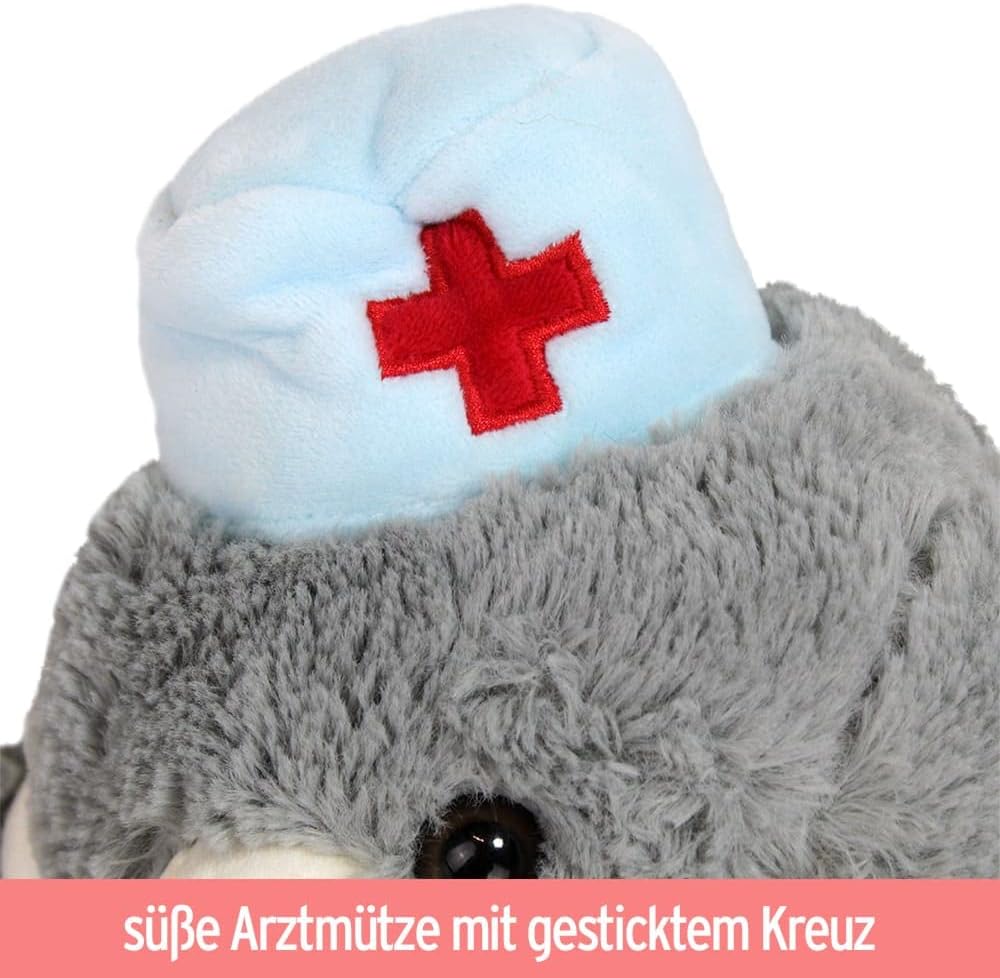 BEMIRO Teddy Arzt Plüschtier Konrad mit Stethoskop - ca. 30 cm, Arzt Teddy, Teddybär, Stethoskop