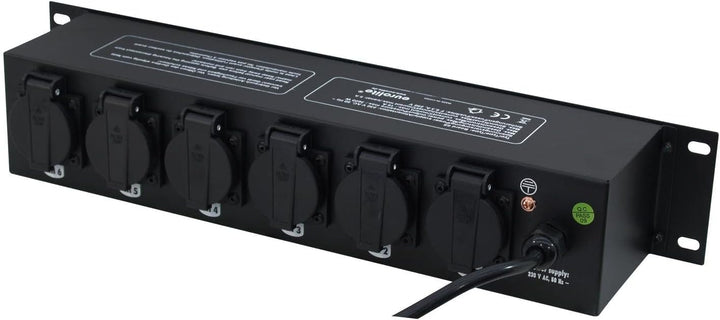 EUROLITE Board 6-S mit 6x Schutzkontakt | Panel mit 6 Schaltern zum getrennten Schalten von 6 Schutz