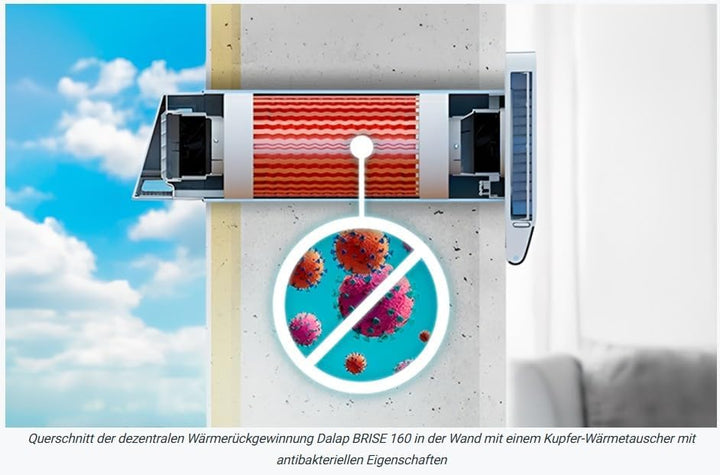 Dezentrale Wohnraumlüftung Dalap BRISE 160 (