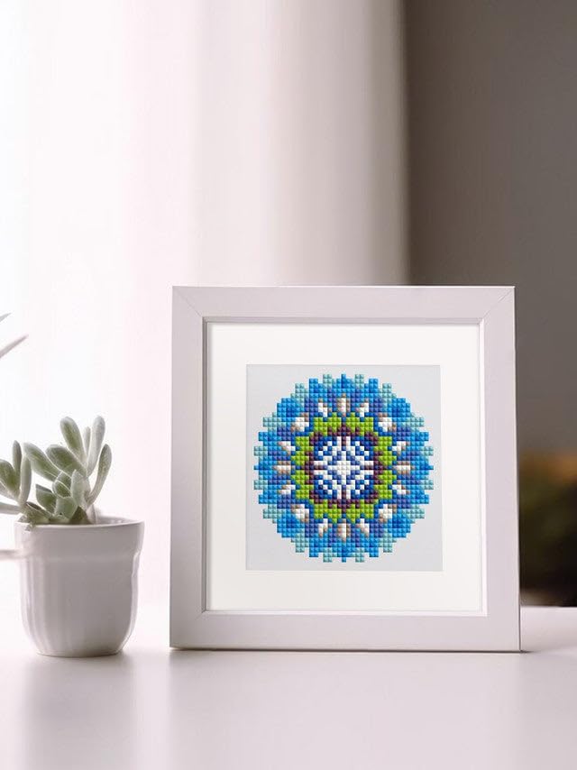 Figured'Art Mini Serie Diamond Painting Erwachsene - Mandalas - Premium-Box mit 12 Stück 15x15 cm 5D