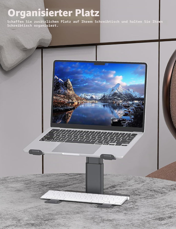ALASHI Laptop-Ständer für Schreibtisch, Computer-Ständer, verstellbare Höhe, ergonomische Notebook-L