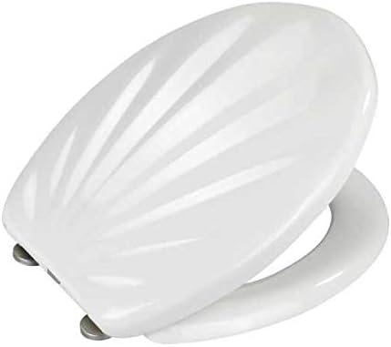 WENKO WC-Sitz Muschel, hygienischer Toilettensitz mit Absenkautomatik, WC-Deckel mit Fix-Clip Hygien
